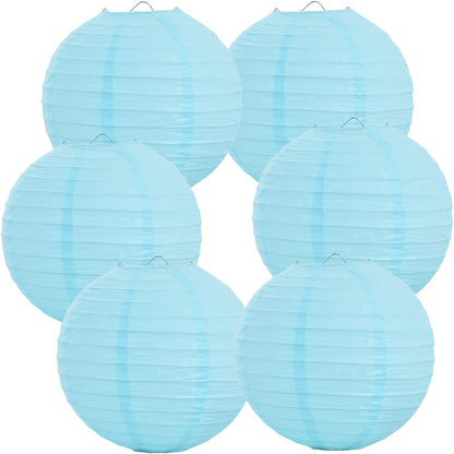 BEISHIDA 10Pcs White Paper Lanterns Decorative Chinese/Japanese Hanging Round Paper Lanterns Lamp for Birthday, Wedding, Christmas, Bridal, Home Decor, Party Decoration(Size of 4”, 6”, 8”, 10”)