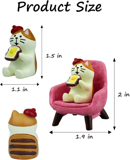 Mevodeata Cute Mini Frog Figurine with Small Sofa Resin Figure for Office Home Decor for Frog Lovers (Rocking Chair)