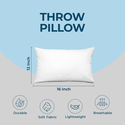 Utopia Bedding Throw Pillows (Set of 4, White) – 16 x 16 Inches Down Alternative Pillows for Bed, Sofa, and Couch - Fluffy Decorative Stuffer Pillow for Indoors & Outdoors
