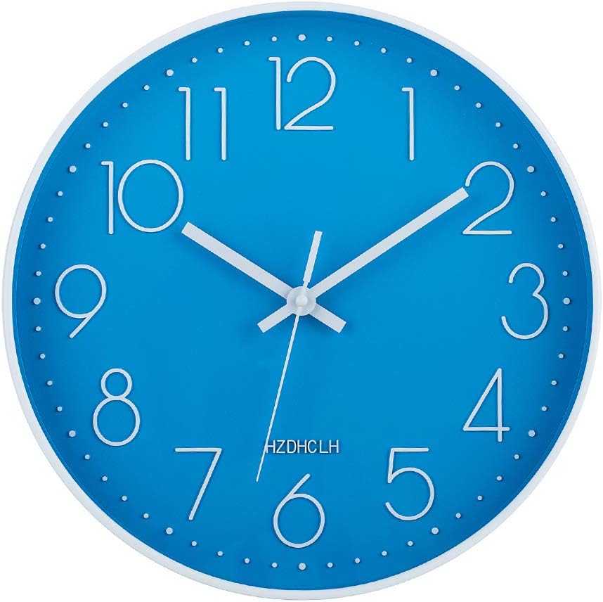 HZDHCLH Wall Clocks Battery Operated,12 inch Silent Non Ticking Modern Wall Clock for Living Room Bedroom Kitchen Office Classroom Decor (Olive Green and Gold)