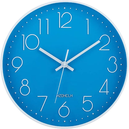 HZDHCLH Wall Clocks Battery Operated,12 inch Silent Non Ticking Modern Wall Clock for Living Room Bedroom Kitchen Office Classroom Decor (Olive Green and Gold)