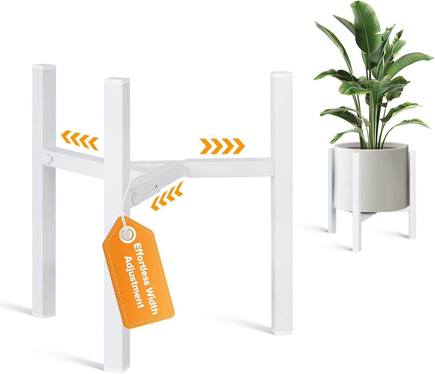 Plant Stand Indoor Adjustable, Metal Modern Indoor Plant Stand, Heavy Duty Plant Stands Outdoor Corner, Stable Plant Holder, Fits 8 to 12 Inches Pots, Black, 1 Pack, Pot & Plant Not Included