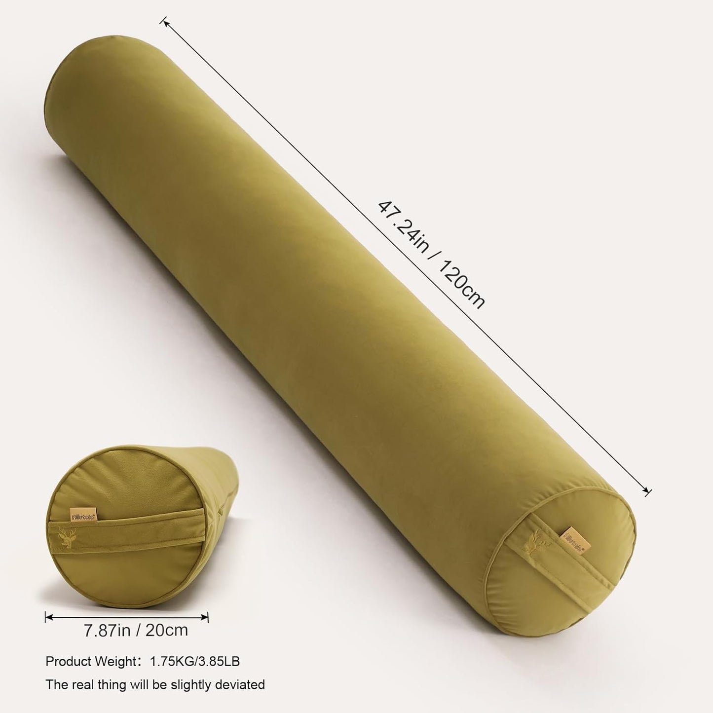 Body Pillow for Adults,Long Round Pillow,Big Cylindrical Pillow,Large Full Bolster Pillows for Side Sleepers (Steel Gray, 47.24"*7.87")