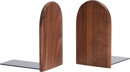 Pandapark Wood,Non-Skid Bookend for Shelves,Heavy Duty,Book Stand for CDs,1 Pair