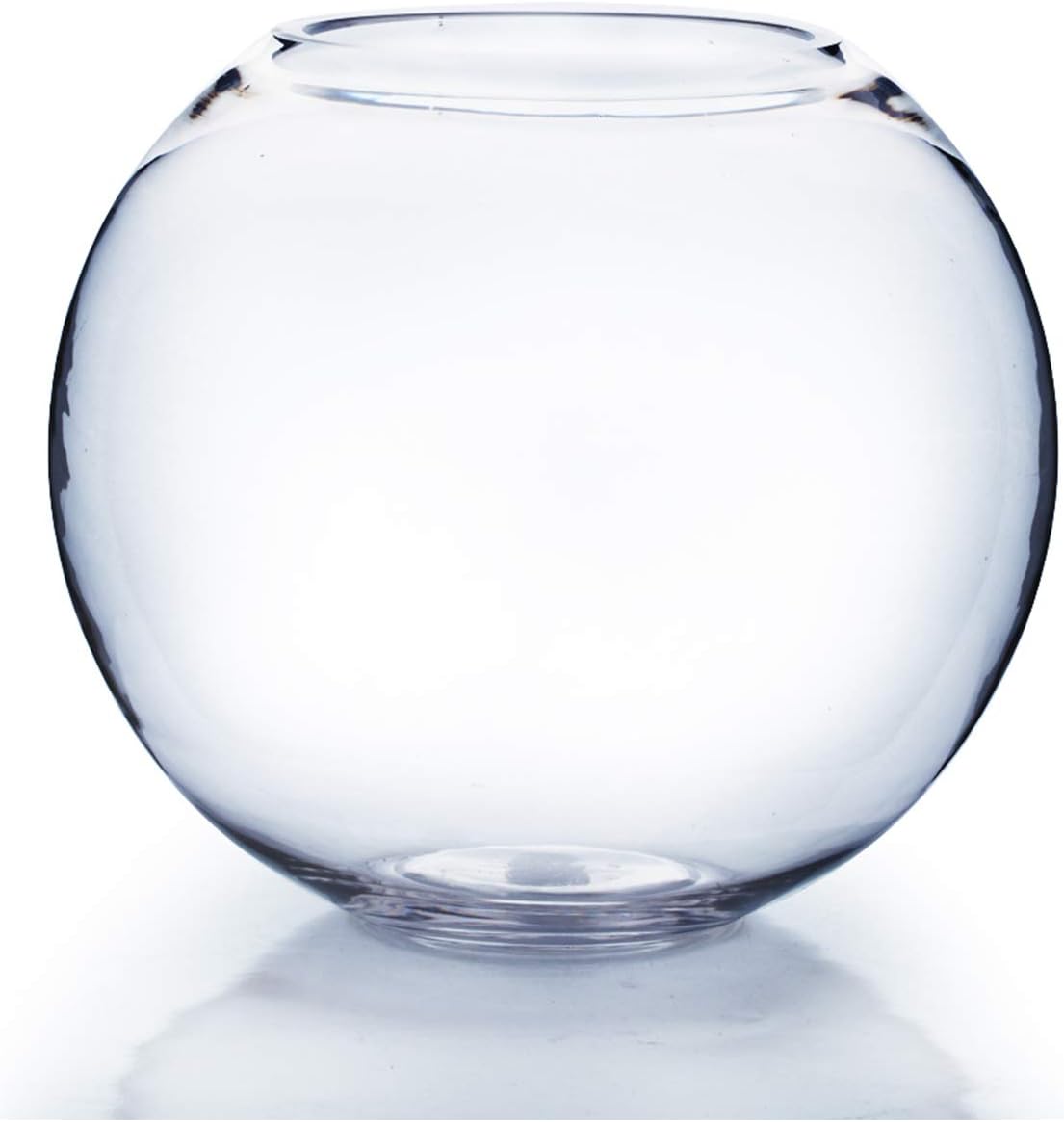 WGV Bowl Glass Vase, Diameter 6", Height 4.5", Open Width 4", (Multiple Sizes Choices) Clear Bubble Planter Terrarium Fish Bowl for Wedding Event Home Decor, 1 Piece (VBW0006A)