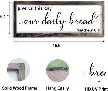 Dazingart Farmhouse Kitchen Wall Decor,Meals and Memories Are Made Here Sign, Rustic Wood Kitchen Signs Dinning Room Wall Decor (Meal)