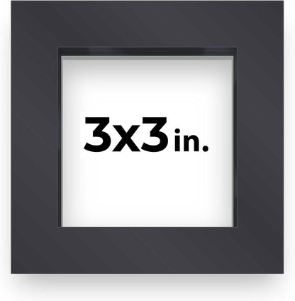 14x14 Shadow Box Black | 3/4" Depth of Usable Space | Solid Wood Pine | Includes UV Resistant Acrylic Plexiglass, Acid-Free Backing & Hanging Hardware | Made to Order in USA - Colors B