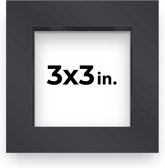 14x14 Shadow Box Black | 3/4" Depth of Usable Space | Solid Wood Pine | Includes UV Resistant Acrylic Plexiglass, Acid-Free Backing & Hanging Hardware | Made to Order in USA - Colors B
