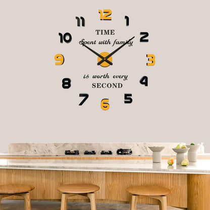 VANGOLD Large Wall Clocks for Living Room Decor, Decorative Wall Clocks Battery Operated (Black Wall Decor)