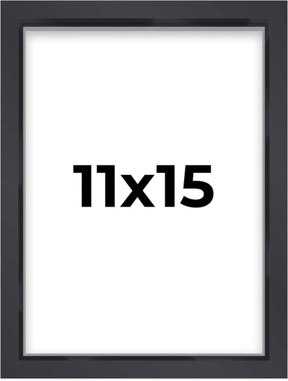 14x14 Shadow Box Black | 3/4" Depth of Usable Space | Solid Wood Pine | Includes UV Resistant Acrylic Plexiglass, Acid-Free Backing & Hanging Hardware | Made to Order in USA - Colors B
