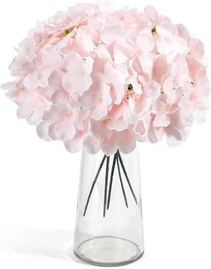 Auihiay 64 PCS Artificial Hydrangea Flowers, Silk Hydrangea Full Flowers Heads with Stems for Wedding Centerpieces, Home, Garden, Baby Shower, Party Decoration (Ivory)
