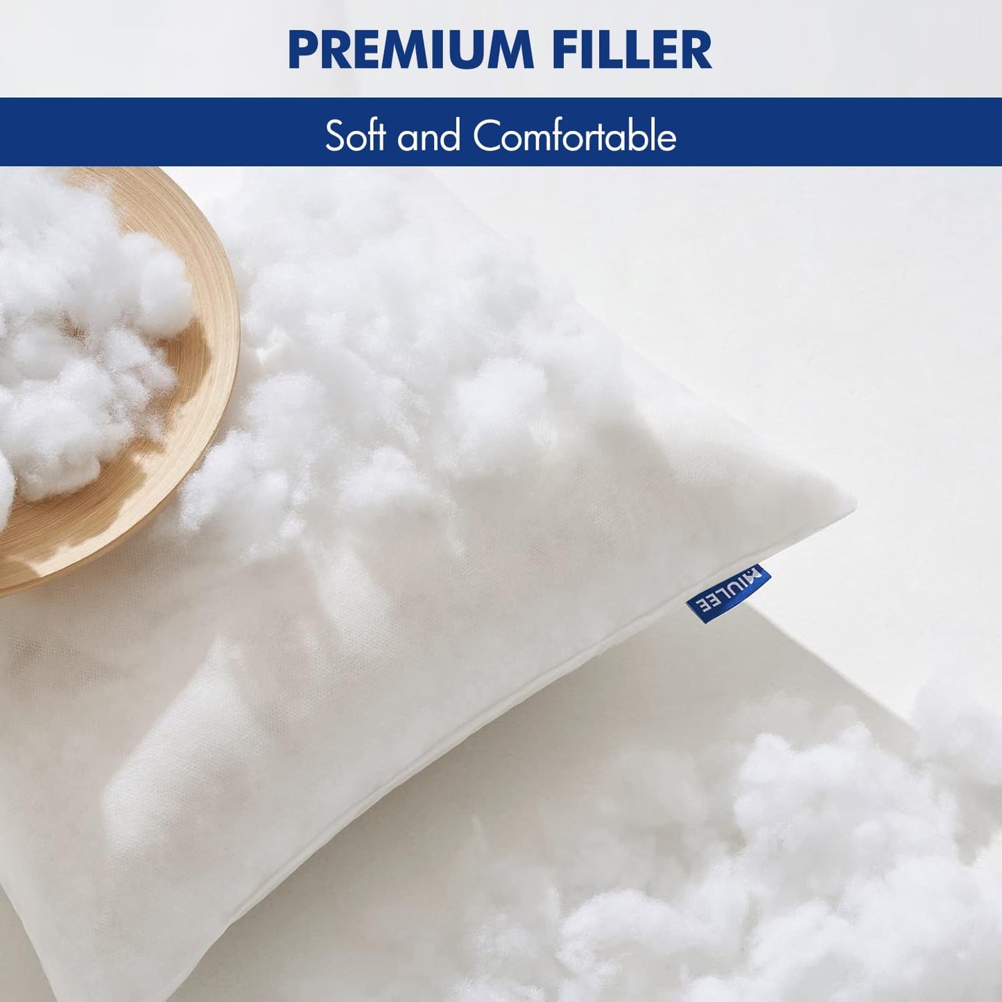 MIULEE 12x20 Pillow Inserts Set of 2, Rectangle Decorative Throw Pillow Premium Fluffy Lumbar Pillow Forms Stuffer for Living Room Sofa Couch Bed