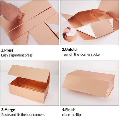 Pink Gift Box 10" x 6" x 3" with Magnetic Closure Lid Gift Boxe for Presents,Bridesmaid Gifts Boxes,Cute Box,Birthday Gift box,Luxury for Gift Packaging, Magnetic Gift Boxe for Wrapping Gifts (Pink)