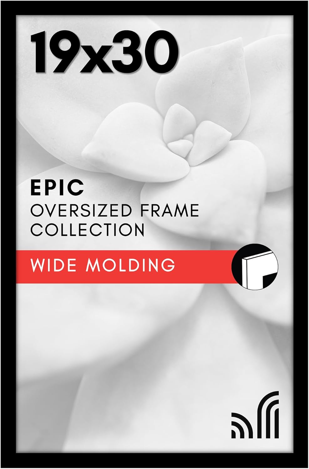 Americanflat 16x20 Picture Frame with Polished Plexiglass - Black Picture Frame - Wide Photo Frames Made of Engineered Wood for Vertical or Horizontal Wall Display - Epic Collection - Black - Colors A