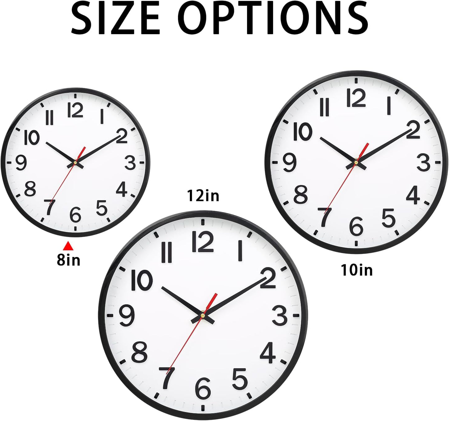 Wall Clocks Battery Operated 8 inch Modern Wall Clock,Silent Non Ticking Wall Clock for Living Room Bedroom Kitchen Office Classroom Decor (Green White)
