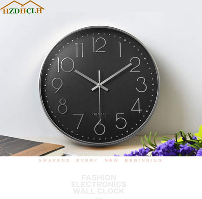 HZDHCLH Wall Clocks Battery Operated,12 inch Silent Non Ticking Modern Wall Clock for Living Room Bedroom Kitchen Office Classroom Decor (Olive Green and Gold)