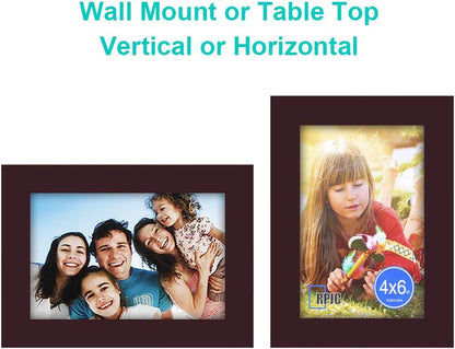 RPJC 5x7 Picture Frames Made of Solid Wood High Definition Glass for Table Top Display and Wall Mounting Photo Frame Black