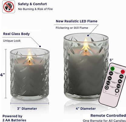 VENTA Set of 3 Warm Ivory Pillar Candles | Real Wax Battery Operated Candles with Flickering Flame | Timeless Year-Round Decor for Weddings, Mantels & Centerpieces