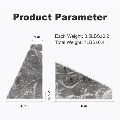 Karibiber Travertine Bookends for Heavy Books, Marble Decorative Bookends for Shelves, Heavy-Duty Stone Book Ends for Hardback Book & Cookbooks, Unique Book Stopper & Holder, Travertino Italy