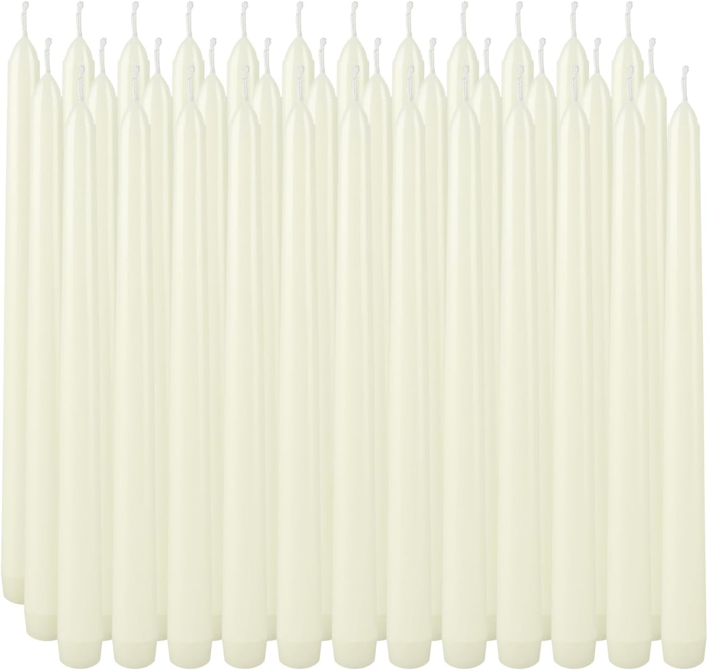 30-Pack 10-Color Taper Candles - 10 Inch Dripless & 10-Hour Burn｜Wedding/Birthday/Home Decor with Premium Wax