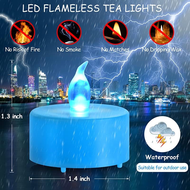 Nancia 100PACK Flameless LED Tea Lights Candles, Realistic and Bright Flickering Long Lasting 200Hours Battery-Powered, Ideal Party, Wedding, Birthday, Gifts Home Decoration Warm Yellow