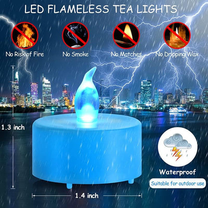 Nancia 100PACK Flameless LED Tea Lights Candles, Realistic and Bright Flickering Long Lasting 200Hours Battery-Powered, Ideal Party, Wedding, Birthday, Gifts Home Decoration Warm Yellow