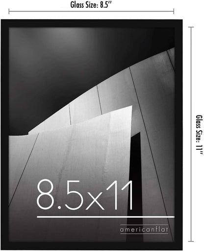 Americanflat 24x36 Poster Frame with Polished Plexiglass - Streamline Collection - Thin Border Picture Frame for Wall Display - Hanging Hardware Included - Black - Colors D
