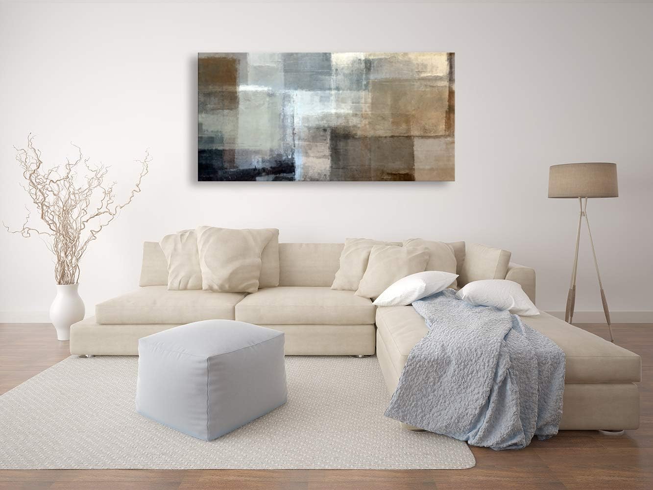 Baisuart S02250 Canvas Prints Wall Art Beach Sunset Ocean Waves Nature Pictures Stretched Canvas Wooden Framed for living Room Bedroom and Office