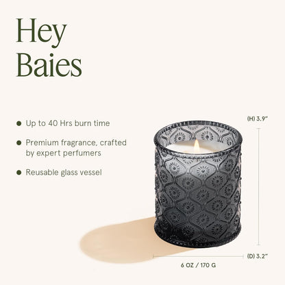 LA JOLIE MUSE Santal Rose Scented Candle – Saffron, Rose & Leather | 6 oz Natural Soy Wax | 40 Hours Clean Burn | Self Care Gifts for Women | Elegant Home Decor