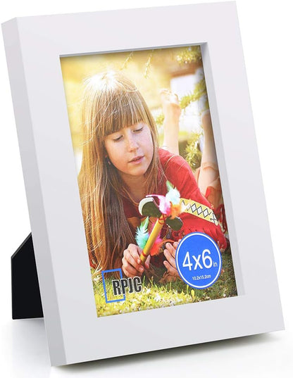 RPJC 5x7 Picture Frames Made of Solid Wood High Definition Glass for Table Top Display and Wall Mounting Photo Frame Black