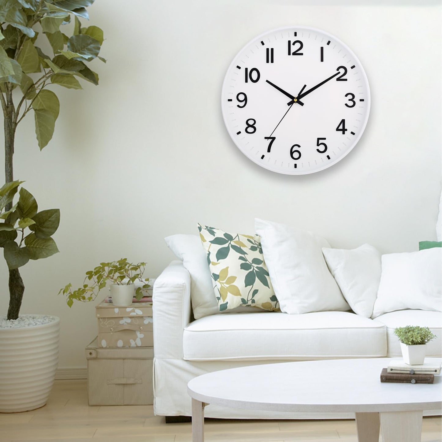 HZDHCLH Wall Clocks Battery Operated,12 inch Silent Non Ticking Modern Wall Clock for Living Room Bedroom Kitchen Office Classroom Decor (Olive Green and Gold)