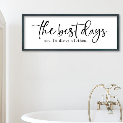 FZMHASLWW Gather Sign Wall Decor 32"×12" Large Wooden Framed for Dining Room Simple Home Kitchen Hanging Art (Wood)
