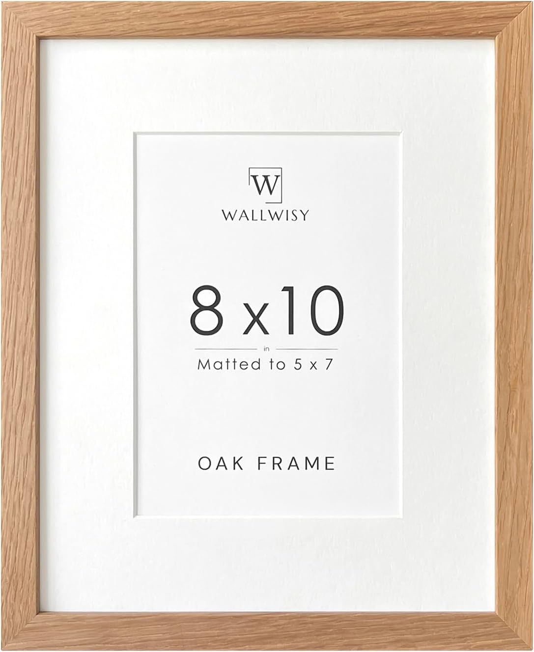 5x7 Picture Frame, Solid Oak Wood 5 x 7 Photo Frame with Mat to 4x6, 7x5 Picture Frames for Wall and Tabletop Display, (Walnut Set of 1)