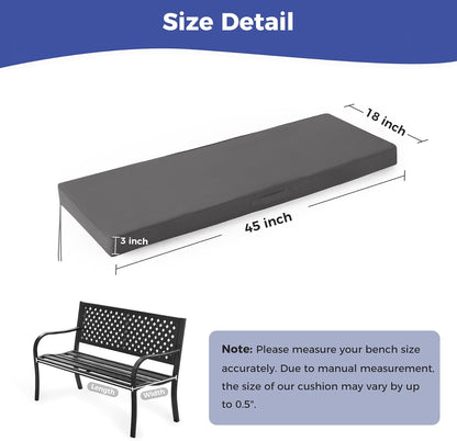IPYNBAP Outdoor Bench Cushions for Outdoor Furniture, 48x18x3 Inch, Waterproof Bench Pillow, Fade Resistant Long Bench Seat Pads for Garden, Indoor, Porch Swing, Navy Blue