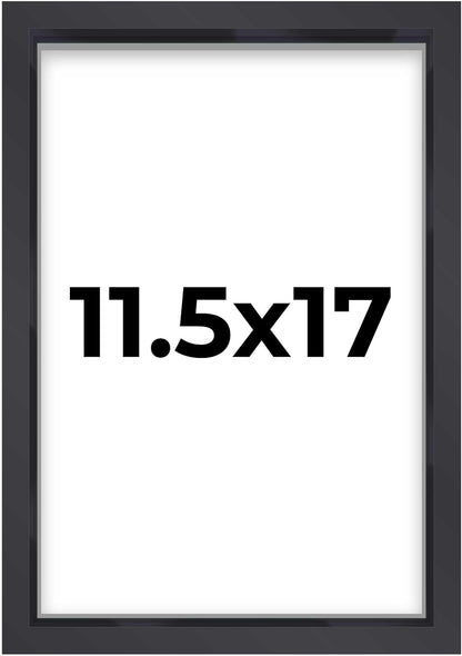 14x14 Shadow Box Black | 3/4" Depth of Usable Space | Solid Wood Pine | Includes UV Resistant Acrylic Plexiglass, Acid-Free Backing & Hanging Hardware | Made to Order in USA - Colors F