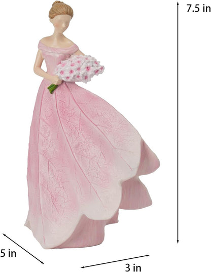 Guichifun Fairy Statue Collection Home Decoration - Leaf Angel Girls Resin Modern Table Decor for Living Room Office Sculpture Decor for Women Indoor Rustic Figurines Gift 5 x 3 x 7.5 Inch