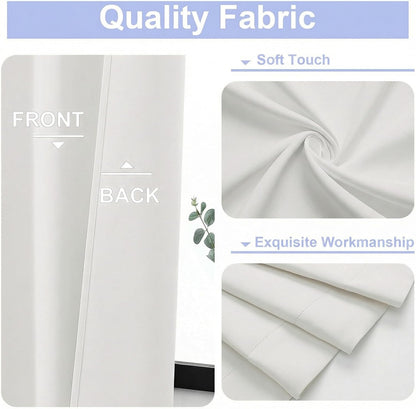 Simplebrand Ava Sage Green Blackout Curtains for Bedroom 63 Inch Length 2 Panels Set, Solid Thermal Insulated Energy Saving Rod Pocket Window Treatment Curtains Blackout Drapes, W40 x L63 Inch, Sage - Colors C