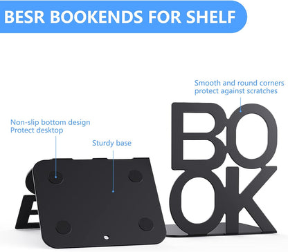 Book Ends,BookEnds Supports for Bookrack Desk,Bookend are Used for Books, Unique Appearance Design,Heavy Duty