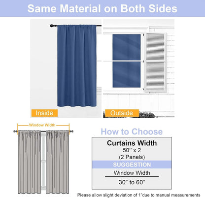 Simplebrand Ava Sage Green Blackout Curtains for Bedroom 63 Inch Length 2 Panels Set, Solid Thermal Insulated Energy Saving Rod Pocket Window Treatment Curtains Blackout Drapes, W40 x L63 Inch, Sage - Colors A