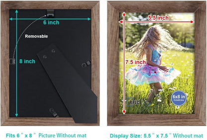 RPJC 5x7 Picture Frames Made of Solid Wood High Definition Glass for Table Top Display and Wall Mounting Photo Frame Black