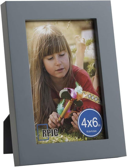 RPJC 5x7 Picture Frames Made of Solid Wood High Definition Glass for Table Top Display and Wall Mounting Photo Frame Black