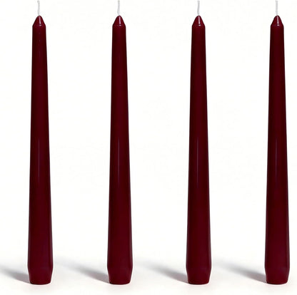 4 Pack White Taper Candles丨Taper Candles 10 Inch Dripless丨Unscented & Smokeless Candlesticks Bulk丨7-8 Hours Long Burning Tall Candles丨Ideal for Christmas Weddings Parties Dinner