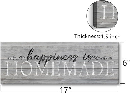 Quotes Wall Decor Enjoy the Little Things Sign Family Wall Signs Canvas Prints Rustic Wooden Wall Art Wood Pictures for Living Room Bedroom Office Home Decor, 6 X 17 Inch Framed