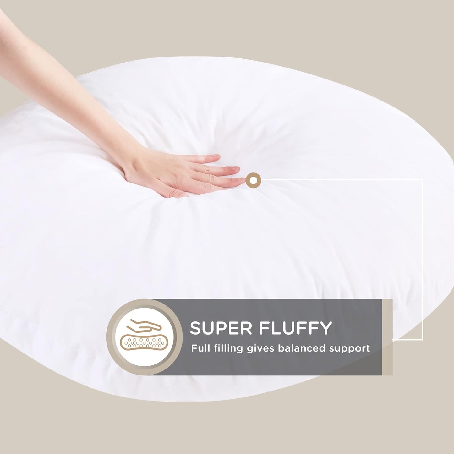 Codi Large Meditation Cushions – Round Floor Pillows for Adults with Removable Washable Cover, Soft and Supportive Floor Cushion for Yoga, Seating and Dog Bed, 32 inch - Grey
