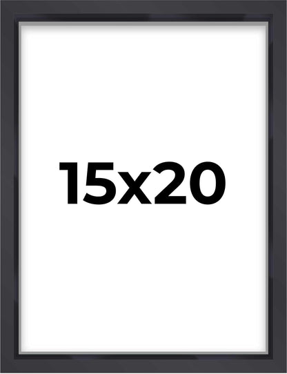 14x14 Shadow Box Black | 3/4" Depth of Usable Space | Solid Wood Pine | Includes UV Resistant Acrylic Plexiglass, Acid-Free Backing & Hanging Hardware | Made to Order in USA - Colors A