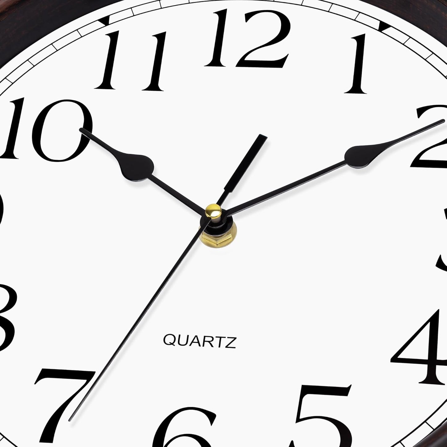 Foxtop Retro Silent Non-Ticking Round Classic Clock Quartz Decorative Battery Operated Wall Clock for Living Room Kitchen Home Office 12 Inch (Bronze)