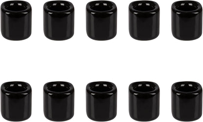 Mega Candles 5 pcs Black 1/2 Inch Diameter Ceramic Chime Ritual Spell Candle Holders, Great for Casting Chimes, Meditation, Rituals, Spells, Vigil, Witchcraft, Wiccan Supplies