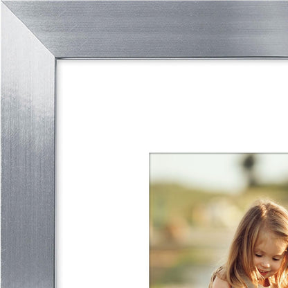 Americanflat 8x10 Picture Frame with Shatter-Resistant Glass - Use as 5x7 Frame with Mat or Display 8x10 Photo Without Mat - Signature Collection - Picture Frames for Tabletop and Wall Display - Black