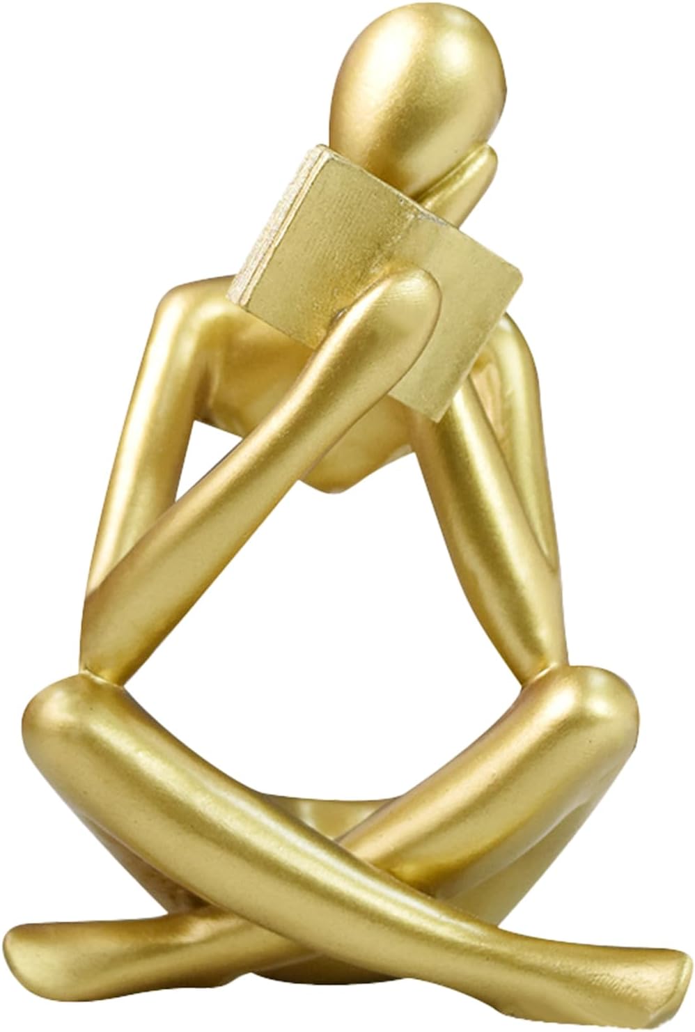 Jinkoozz Reading Women Statue, Thinker Sculptures, Abstract Art Ornament, Modern Aesthetic Figurine Decoration, Suitable for Home Living Room Bedroom Office Shelf Table Desk Bookshelf Decor