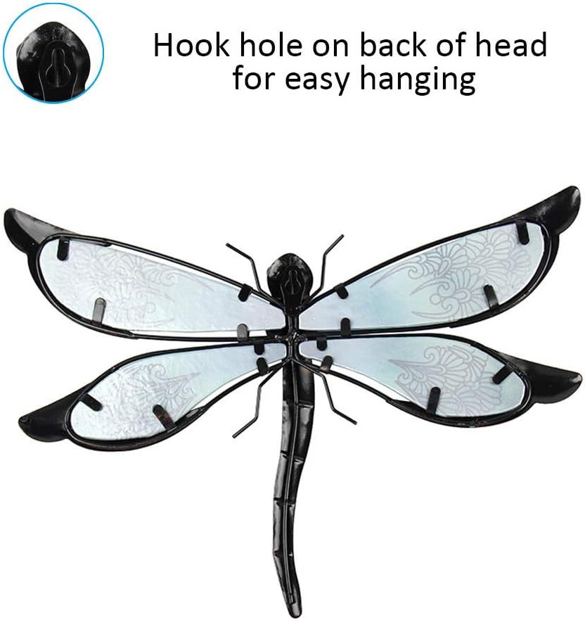 LIFFY Metal Dragonfly Wall Decor Handmade - Outdoor Metal Wall Art Decor for Patio Garden Fence Living Room, Bedroom, Dragonfly Gifts